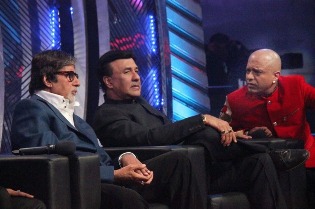 Naved chatting with Shri Amitabh Bachchan and Music Director Anu Malik